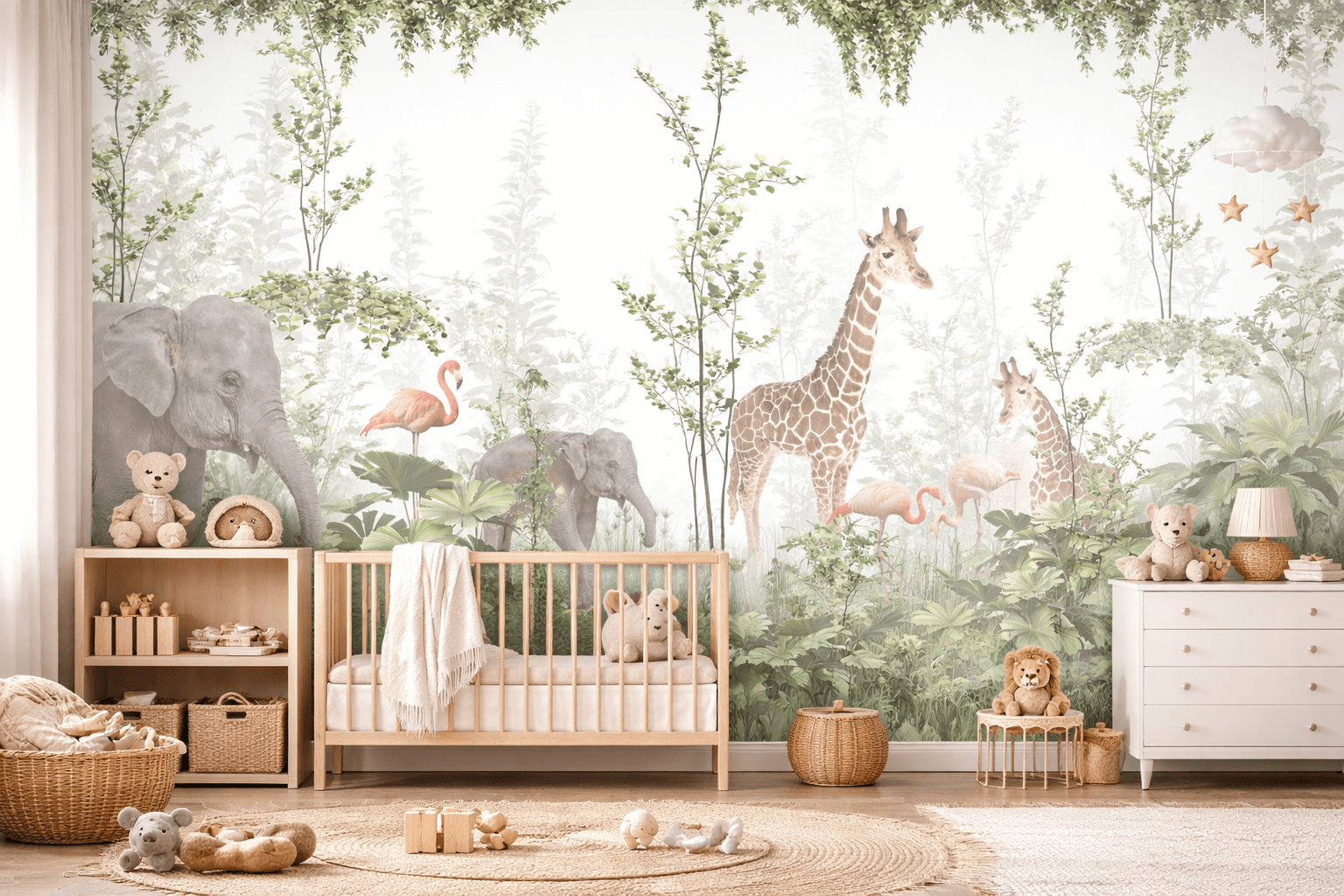 Trophical Forest in Sage Green